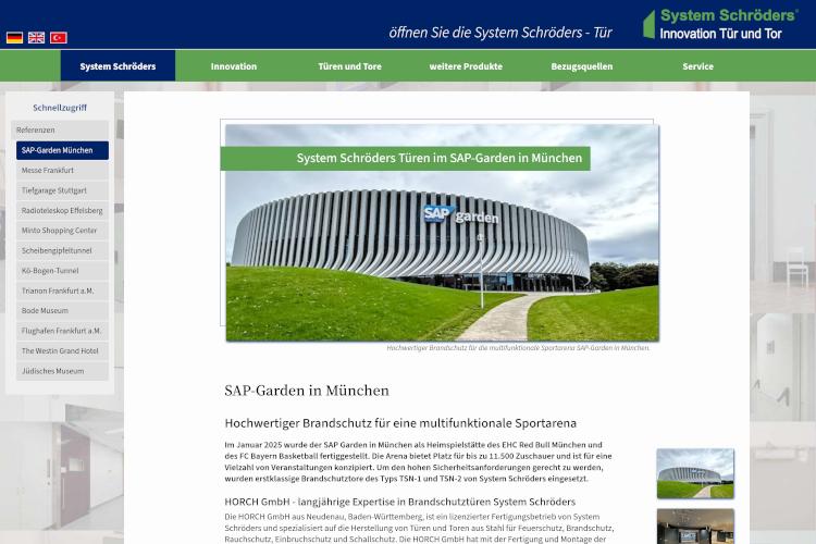 Website Screenshot: Referenzbericht System Schröders zum SAP-Garden auf system-schroeders.de