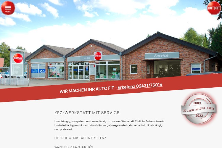 Website www.autofit-farin.de