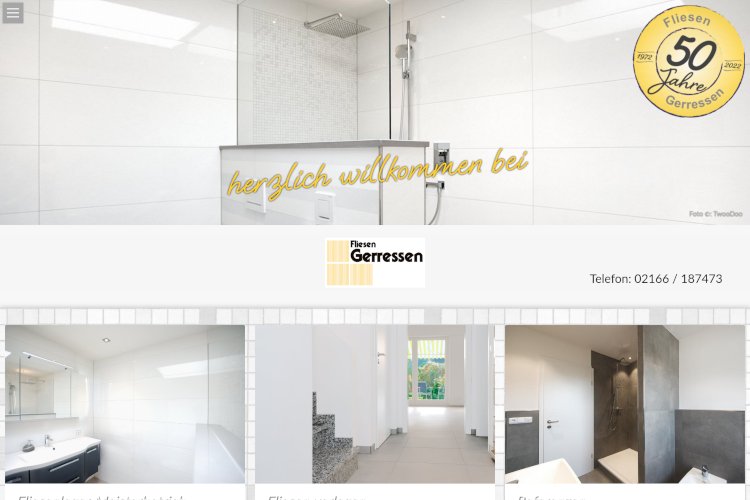 Website www.fliesen-gerressen.de