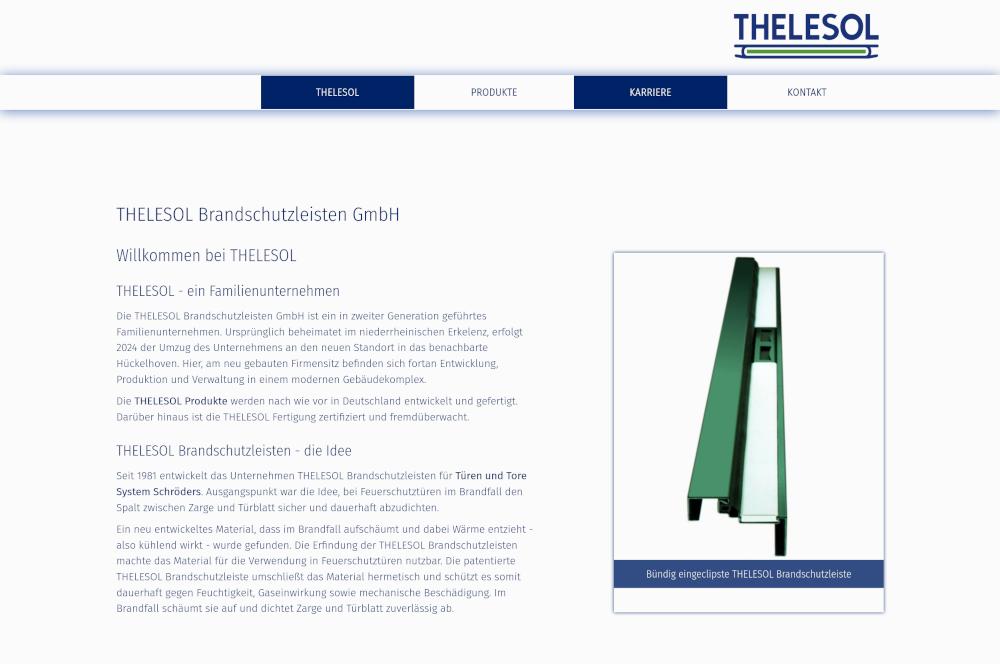 Website Menu www.thelesol.de