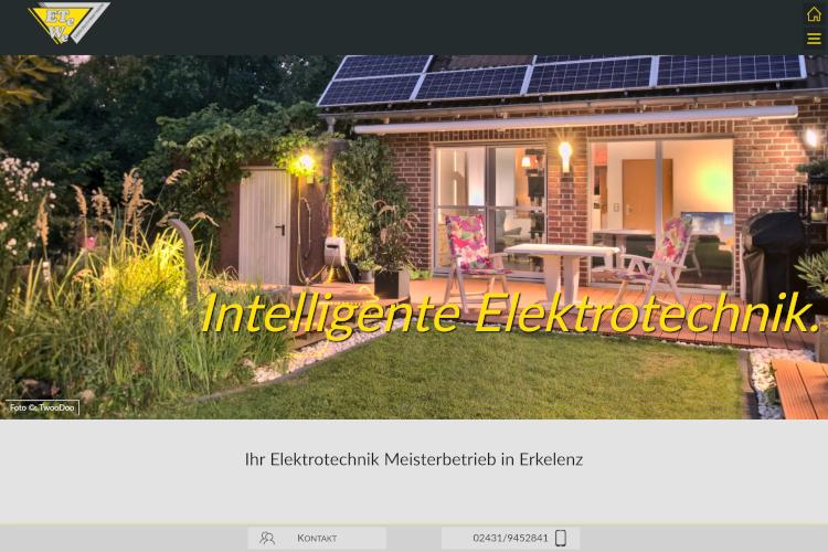 Screenshot Website www.elektrotechnik-wahl.de