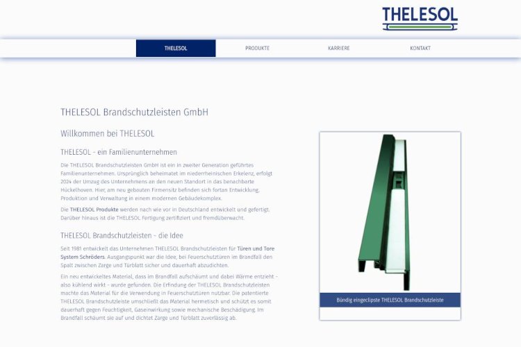 Screenshot Website www.thelesol.de